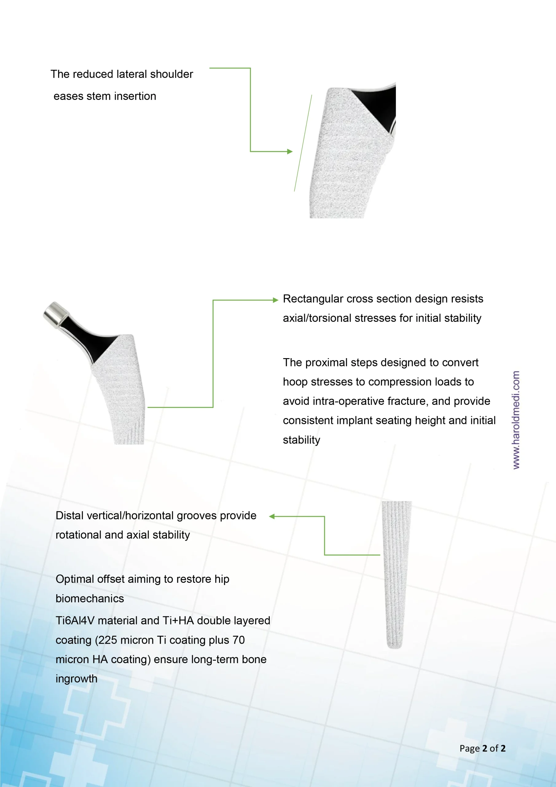 DELTA CLASSIC Rectangular Femoral Stemp-06-2